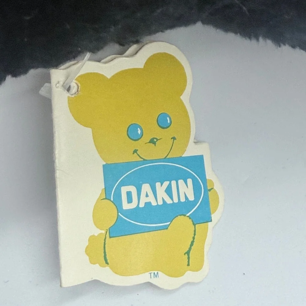 VTG 1979 Dakin Nature Babies Peaches Panda Plush Pink Lace Bow Tags 10 in RARE
